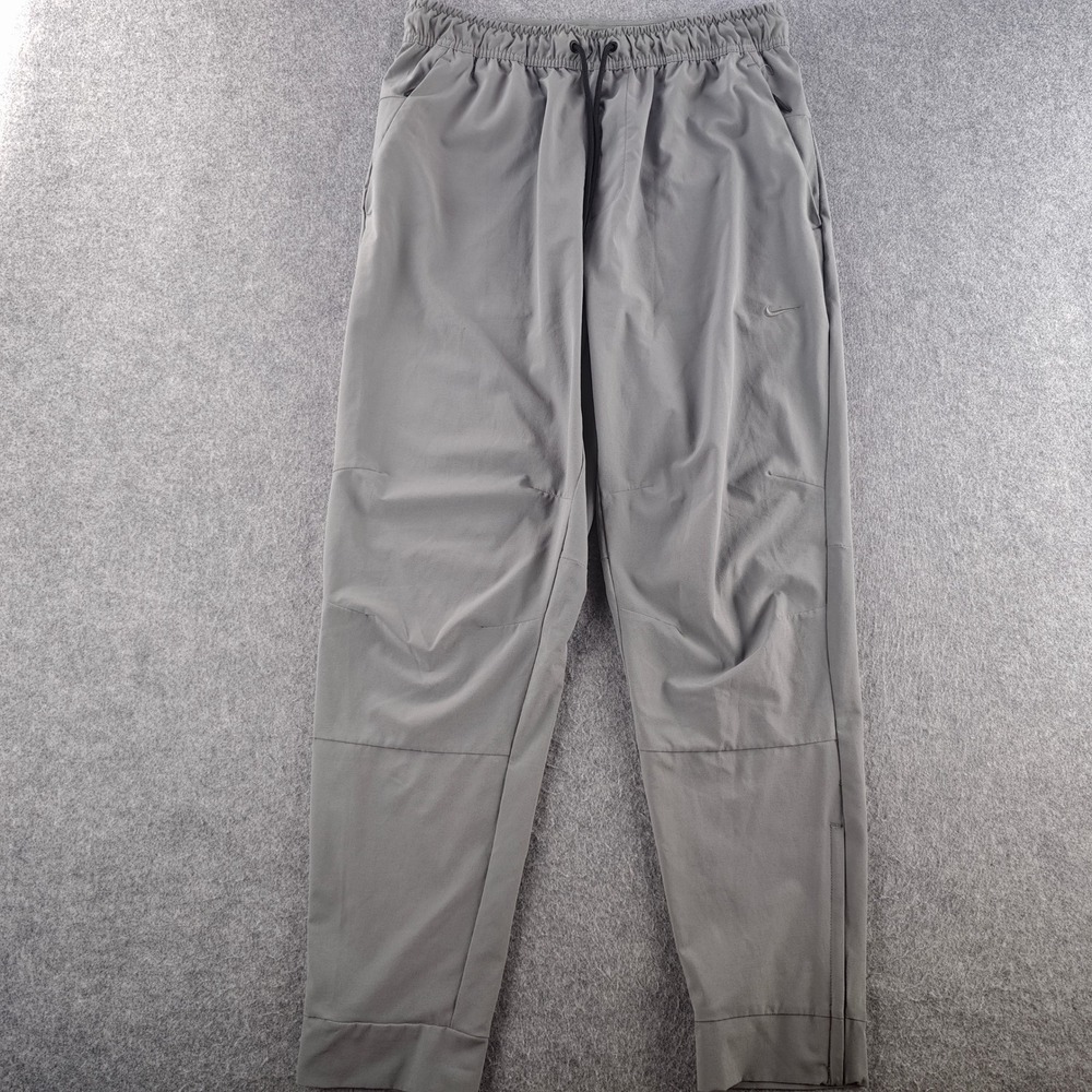 Nike Dri-FIT Tapered Training Pants Mens Medium Gray Zipper Cuffs Joggers